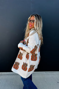 Fall Pumpkin Cloud Cardigan