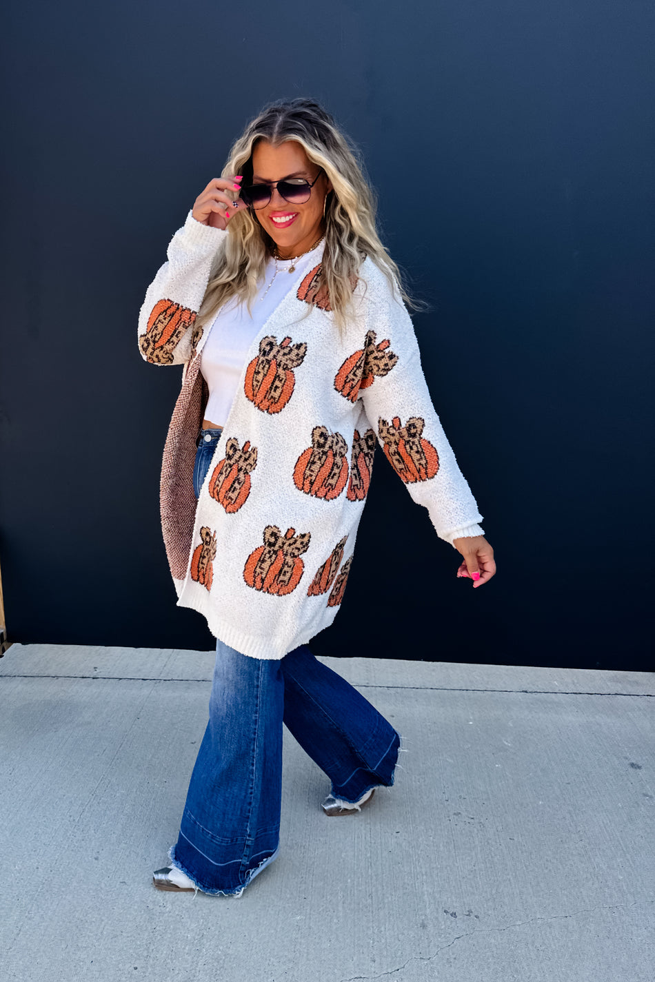 Fall Pumpkin Cloud Cardigan