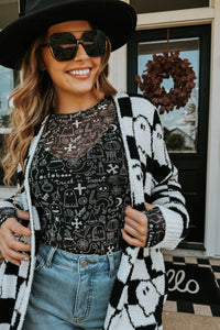 Checker Ghost Cardigan