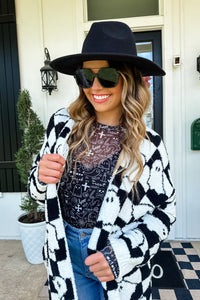 Checker Ghost Cardigan