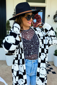 Checker Ghost Cardigan