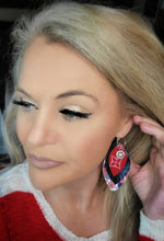 Load image into Gallery viewer, Leather Earrings w/AB charm
