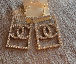 Bling C Box Earrings