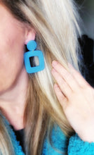 Load image into Gallery viewer, Heather Blues Clay Earrings
