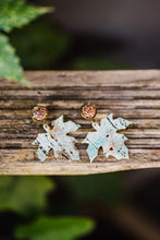 Load image into Gallery viewer, Maple Leaf Trinket Leather Earrings
