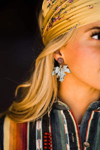 Maple Leaf Trinket Leather Earrings