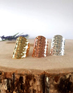 Hammered Cigar Rings