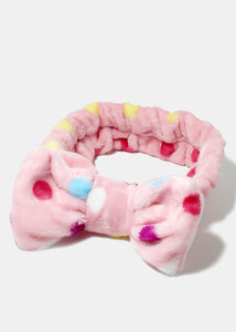 Fluffy Polka Dot Headband