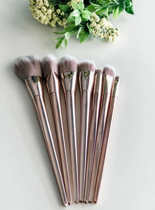 Rose Gold 7 PC Brush Set