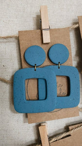 Heather Blues Clay Earrings