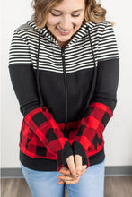 Load image into Gallery viewer, Buffalo Plaid Zip Hoodie
