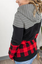 Load image into Gallery viewer, Buffalo Plaid Zip Hoodie
