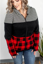 Load image into Gallery viewer, Buffalo Plaid Zip Hoodie
