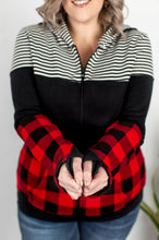 Load image into Gallery viewer, Buffalo Plaid Zip Hoodie
