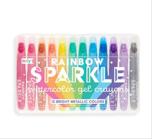 Load image into Gallery viewer, Rainbow Sparkle Metallic Gel Crayons
