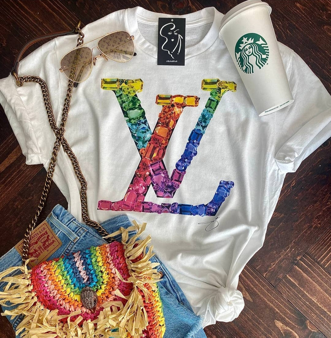 Colorful LV tee