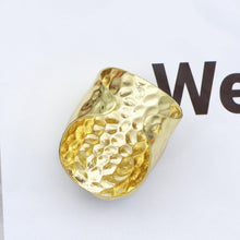 Load image into Gallery viewer, Gold Druzy Quartz Adjustable Ring
