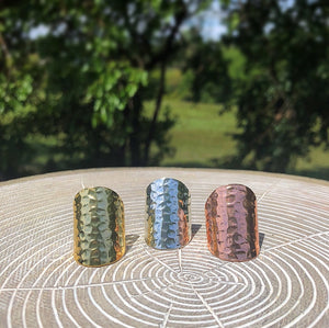 Hammered Cigar Rings