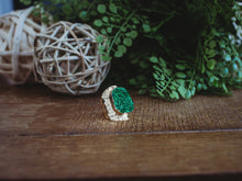 Load image into Gallery viewer, Green Druzy Ring
