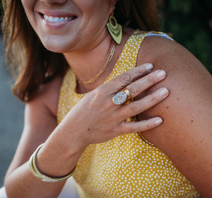 Druzy Statement Ring - Champagne