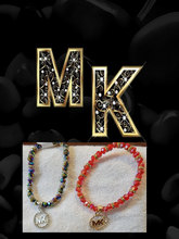 Load image into Gallery viewer, MK stretch braclets with bling charm
